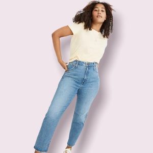 Madewell Light-Medium Wash Classic Straight Jeans in Hugh Rise Size 26